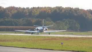 preview picture of video 'Cessna Citation Bravo close up landing at I69'