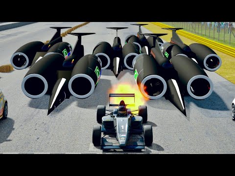 Formula Jet Engine vs Thrust SSC MEGA Drag Race at 24 KM Straight Road