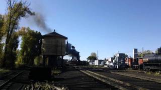 preview picture of video 'Passenger train departs Chama, NM on October 12, 2011'