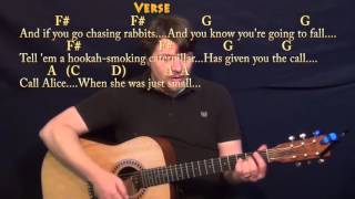 White Rabbit (Jefferson Airplane) Strum Guitar Cover Lesson with Chords/Lyrics