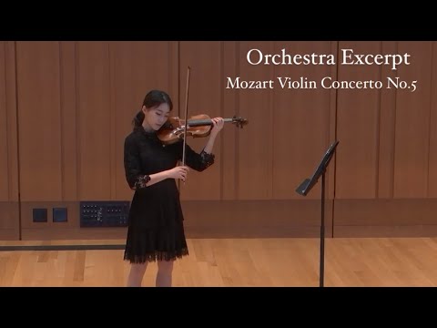 Mozart Violin Concerto No.5 🎻Orchestra violin audition excerpt🎻