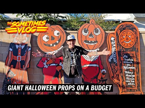 DIY Giant Vintage Halloween Props on a Budget – Retro Die-Cut Decor!