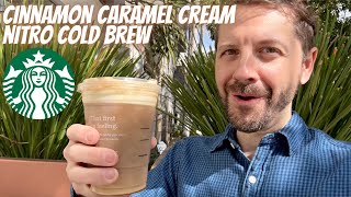 Starbucks NEW Cinnamon Caramel Cream Nitro Cold Brew Review - A New Favorite?!