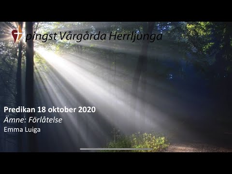 Predikan 18 okt 2020  Förlåtelse