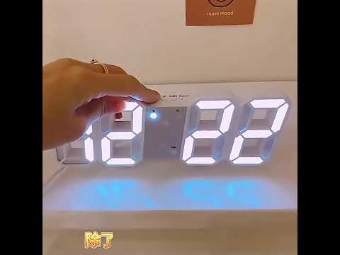 3D LED Table Wall Clock Digital Timer Nightlight