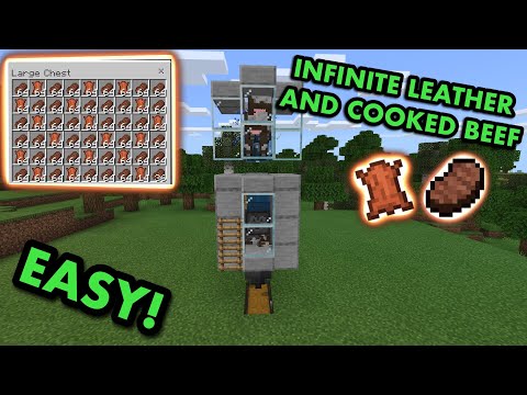 SIMPLE 1.20 AUTOMATIC COW FARM TUTORIAL in Minecraft Bedrock (MCPE/Xbox/PS4/Nintendo Switch/PC)