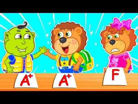 Wants to Be a Good Student Like Superhero - First Day of School | Lion Family | Cartoon for Kids