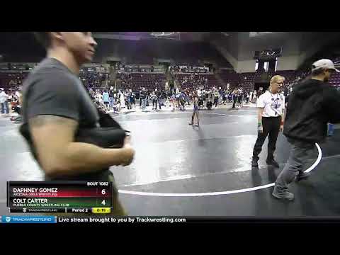 63 Lbs Cons. Round 3 - Daphney Gomez, Arizona Girls Wrestling Vs Colt Carter, Pueblo County Wrestl