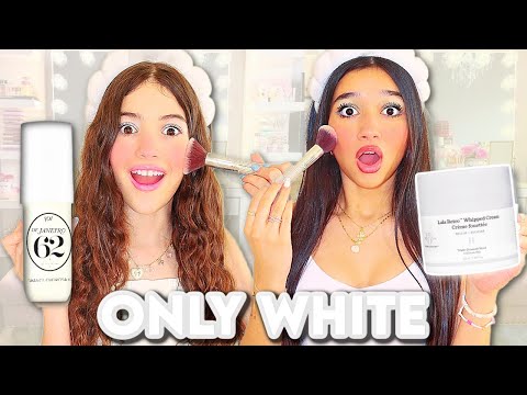 ONLY using WHITE MAKEUP & SKINCARE🤍