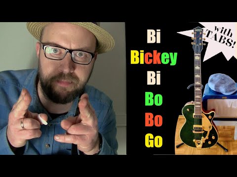 Rockabilly guitar lesson - Cliff Gallup - BI-Bickey-Bi, Bo-Bo-Go