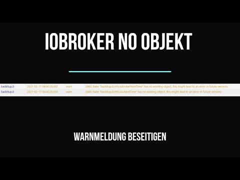 HowTo: IoBroker Warnmeldung no Objekt loswerden