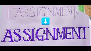 Simple way to write the front page of any assignment in Stylish