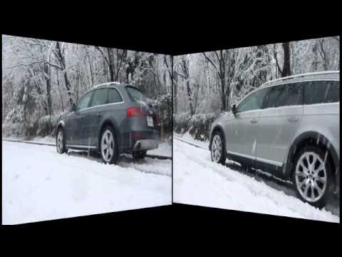 vw passatt alltrak vs audi a4 allroad　Snow