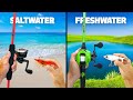 100 Freshwater Vs Saltwater Budget Fishing Challenge