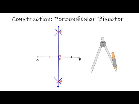 Construction of Perpendicular Bisector - 3 easy and fast steps.