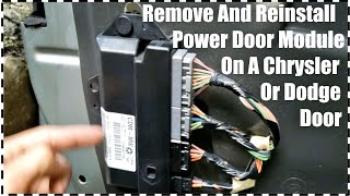 How To Remove A Door Control Module On A Chrysler 300 Or Dodge Magnum