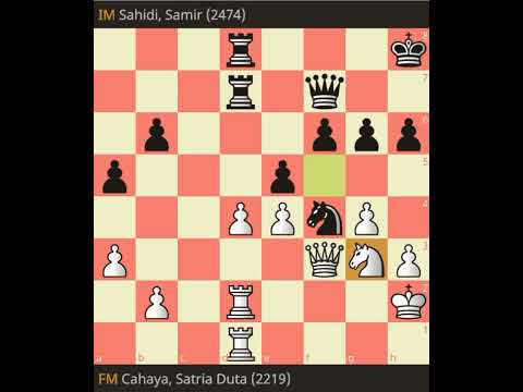 Slovakia (3.0) vs Indonesia(1.0) at 2024 Chess Olympiad Bd.2 Satria Cahaya vs IM Samir Sahidi  1 : 0