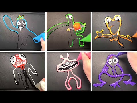 Making Rainbow Friends VS FRIDAY NIGHT FUNKIN Music (Roblox Rainbow Friends Pancake art Challenge