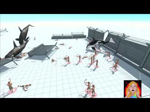 50 Archers Death Run VS Dangerous wild animals    Animal Revolt Battle Simulator