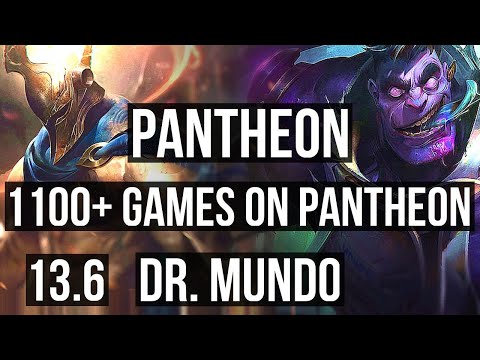 PANTHEON vs DR. MUNDO (TOP) | 4.9M mastery, 5/0/6, 1100+ games | KR Master | 13.6