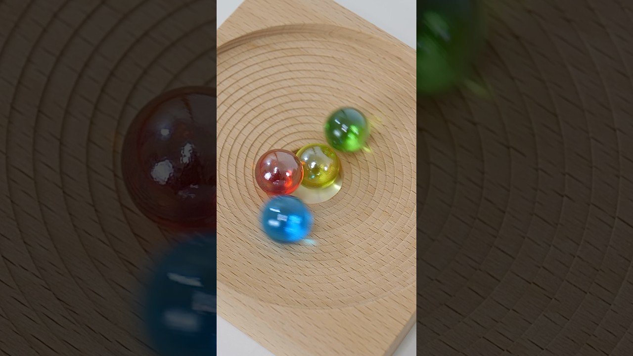 Marble Run Race☆Wooden Slope & Colorful Marble Course ♪#marblerun #asmr #marblerace