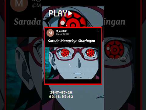 Sarada Mangekyo Sharingan #shorts #shortsvideo #boruto #animallover #naruto #mangekyousharingan