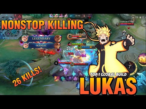 26 Kills + MANIAC + LEGENDARY LUKAS GAMEPLAY BEST BUILD FOR KILLING ANYTHING