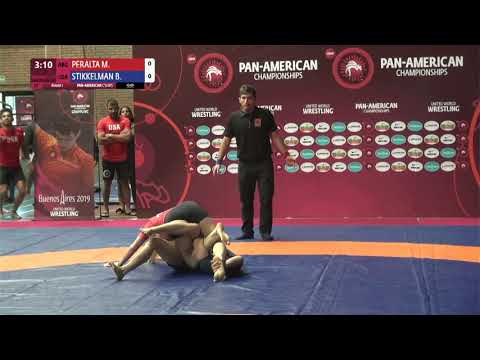 Round 1 Women's GP No-Gi - 64 kg: M. PERALTA (ARG) v. B. STIKKELMAN (USA)