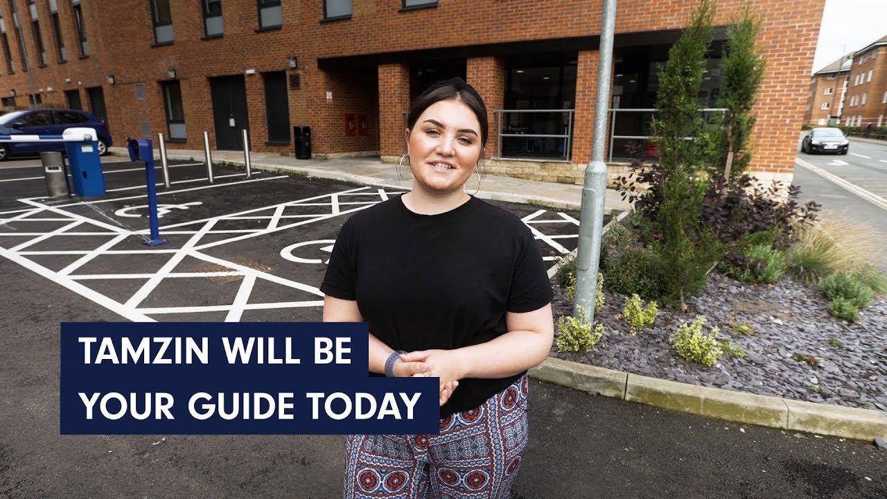 Student Tamzin gives a tour of Agard Court, one of the University of Derby's student halls