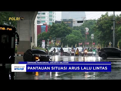 NTMC POLRI - PANTAUAN ARUS LALU LINTAS SORE DI SIMPANG PANCORAN, JAKARTA SELATAN