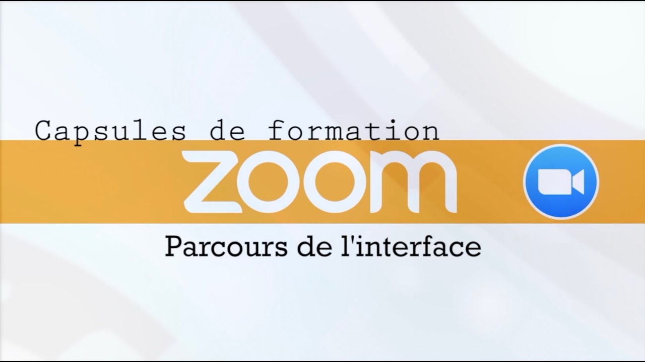 Capsule de formation Zoom pour animation : Parcours de l’interface