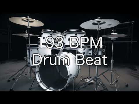193 BPM Rock Drum Beat for Musical Practise