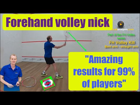 Squash analysis - Forehand Volley drop  with training