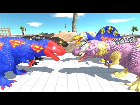 SUPERMAN T-REX DEATH RUN - Animal Revolt Battle Simulator