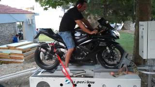 preview picture of video 'Suzuki GSXR 600 K8 on dyno'