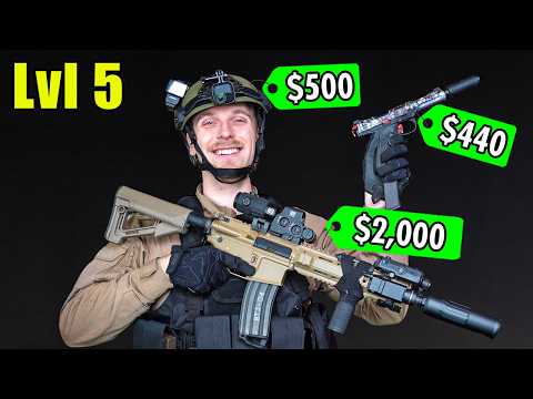 I Tried 5 Levels of Airsoft Loadouts!