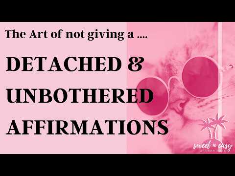 Become Detached and Unbothered Affirmations - The Art Of Not Giving a.....
