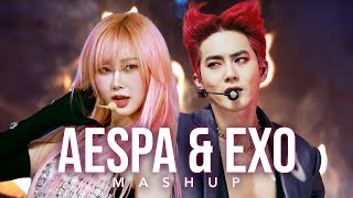Download lagu Aespa ft. EXO - 'Obsessive Whiplash' | Mashup mp3