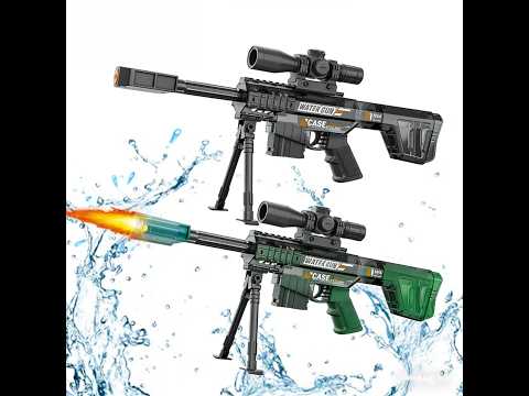 Sniper MSR Spitfire Automatic Water Gun - Tactical Drum Fed Electric Blaster, Long Range Summer Toy video