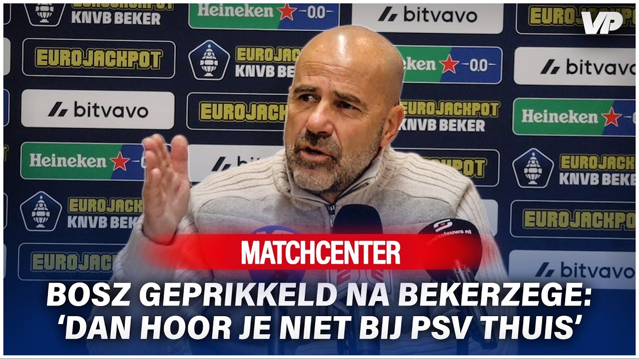 Thumbnail for article: Bosz vurig na suggestie op persconferentie: 'Menselijkheid? Onzin!'