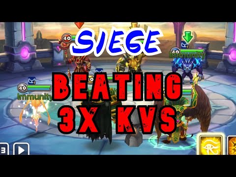 SUMMONERS WAR / CLEAN SIEGE VS 3 x KVS (Khmun, Vigor, Skogul)