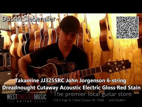 Takamine JJ325SRC John Jorgenson 6-string Dreadnought Cutaway Acoustic Electric Gloss Red Stain with case NEW image 13