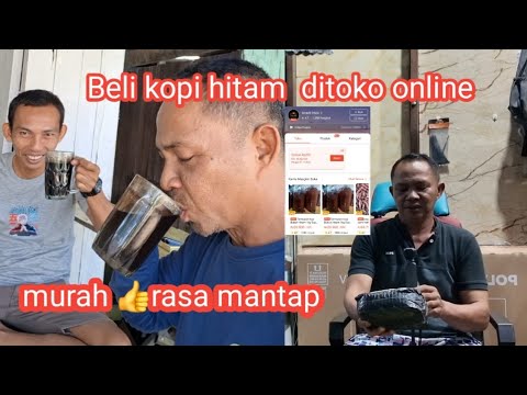 Unboxing kopi bubuk beli di toko online