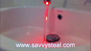 LED GLOWING WATER FAUCET LIGHT TEMPERATURE GAUGE REVIEW + SHOWCASE!
