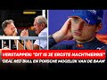 Verstappen reageert op tear-off in koeling Leclerc, 'Deal Red Bull en Porsche mogelijk van de baan'