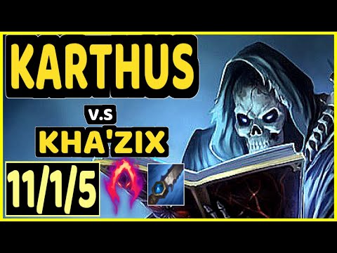 CINKROF (KARTHUS) vs KHA'ZIX - 11/1/5 KDA JUNGLE GAMEPLAY - EUW Ranked GRANDMASTER