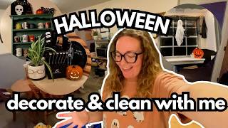 Vlog #397| HALLOWEEN Decorate & Clean With Me! Fall Decor! Halloween Decor!