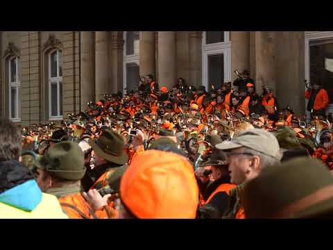 Jagd vorbei und auf Wiedersehen mit 350 Jagdhornbläsern Stuttgart 4.3.2015