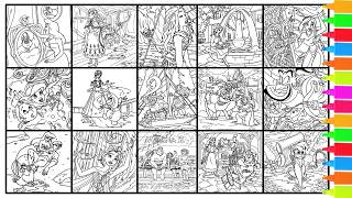 Coloring Disney The Little Mermaid, Frozen, Moana 2 | Disney Princess Collection Coloring Pages