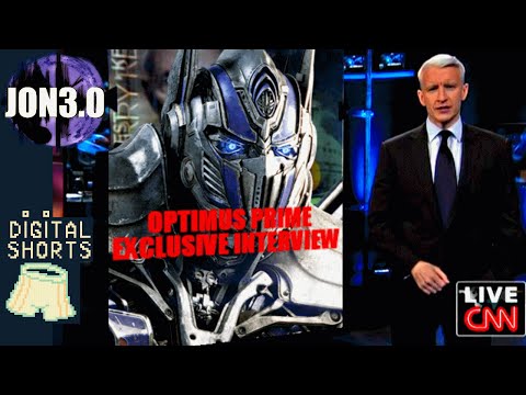 DIGITAL SHORT Anderson Cooper Optimus Prime Interview